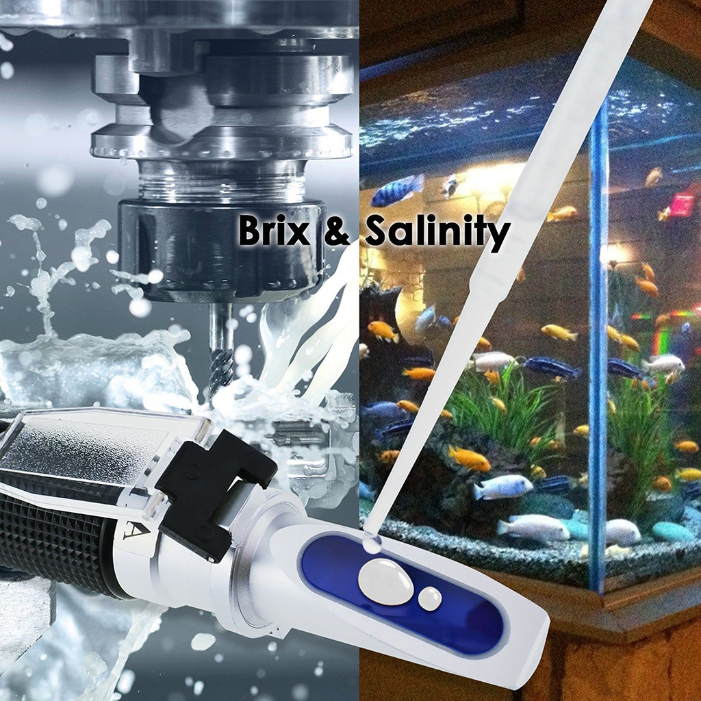 RETK-68 Salinity Brix Refractometer Low Sugar/Salt Salinity 0~100ppt Brix 0~10% Density 1~1.070g/cm3-Tekcoplus Ltd.