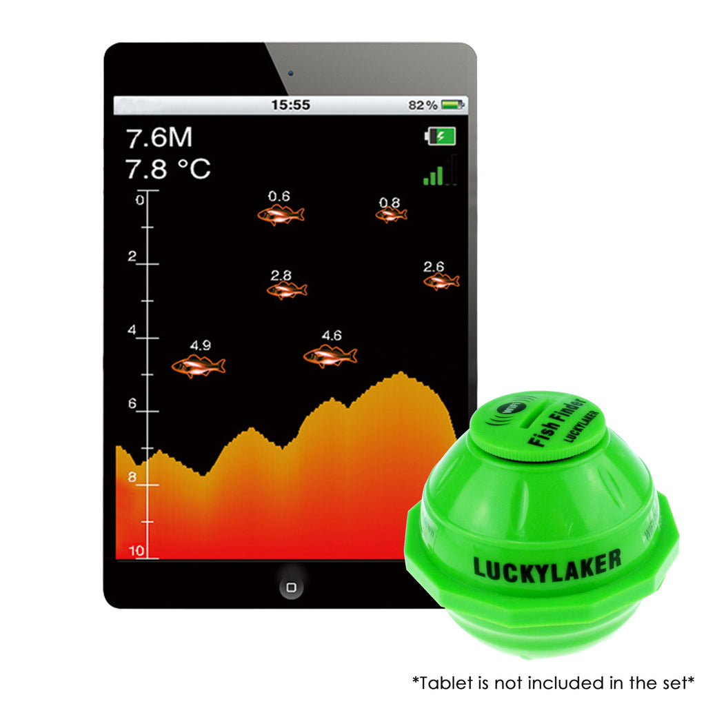 FF-916 Lucky Wireless 50m WiFi Fishfinder Sonar iPhone iPad iOS Android Fish Finder 130ft (45m) - Tekcoplus Ltd.