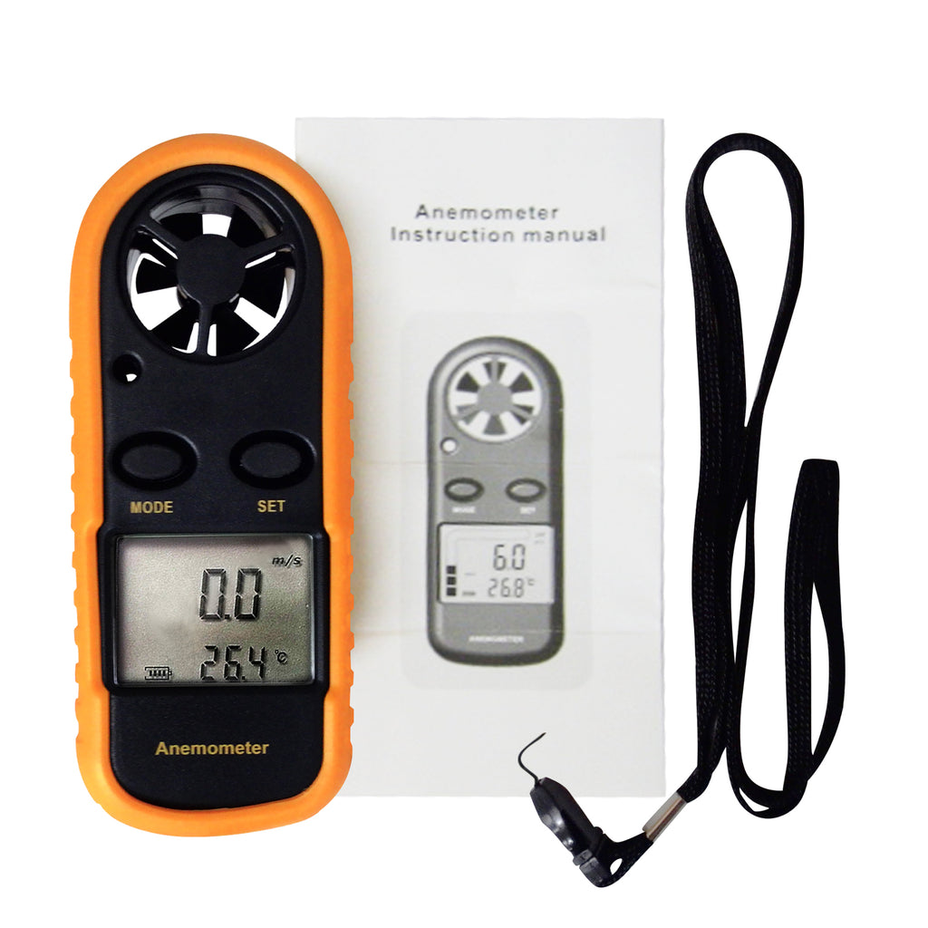 ANTK-703 2-in-1 Mini Handheld Digital Anemometer with Thermometer, Air Flow Wind Speed Meter-Tekcoplus Ltd.
