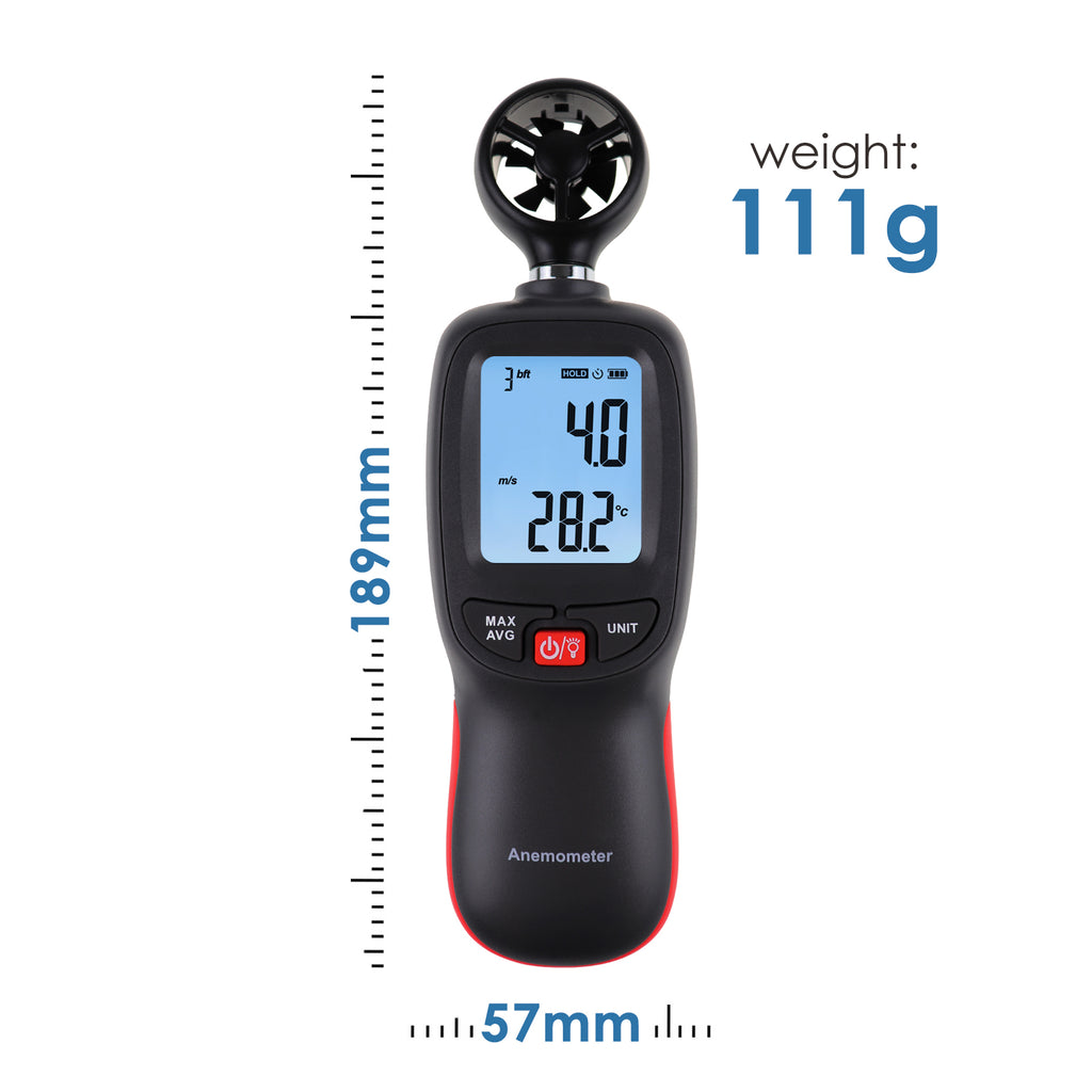 TK271PLUS Digital Anemometer Data Hold Temperature/Wind Speed Velocity