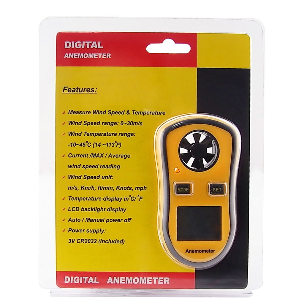 ANTK-706 Pocket-size Digital Thermo Anemometer, Handheld Air Wind Flow Velocity Speed Meter Testing-Tekcoplus Ltd.