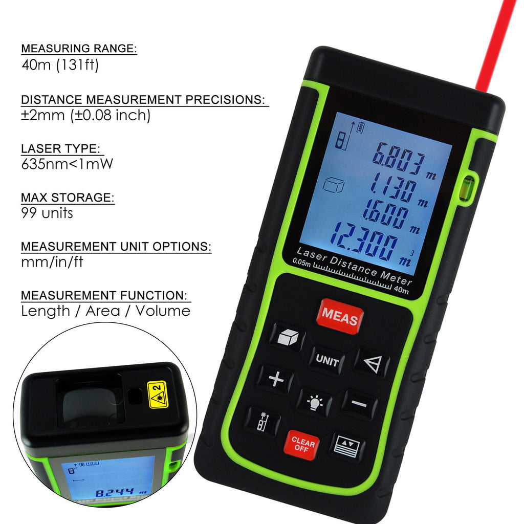 Distance Gun Digital Digital Laser Distance Measure 40m Digital Laser Distance Measure - 40m ...