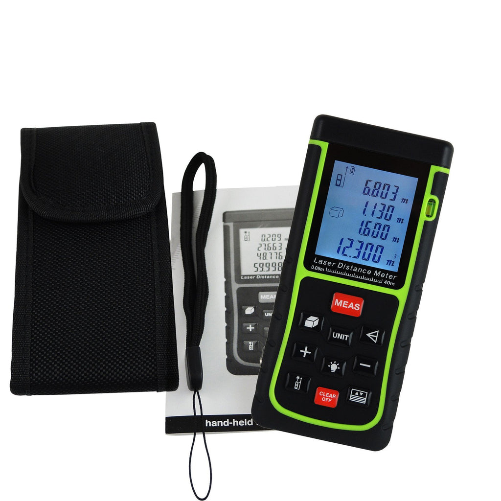 DEKOPRO 229ft Digital Laser Distance Meter - 70M Range With 2 Bubble Levels, Backlit LCD | Area, Volume, Pythagorean Measurements