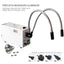 MITK-737 Dual Metal Pipe Fiber Optic Halogen Illuminator + Extra Fuse for Microscopy, Inspection-Tekcoplus Ltd.