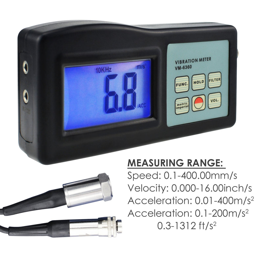 VMTK-903 Digital Vibration Meter Gauge Tester Analyzer Piezoelectric Accelerometer CE Marking-Tekcoplus Ltd.